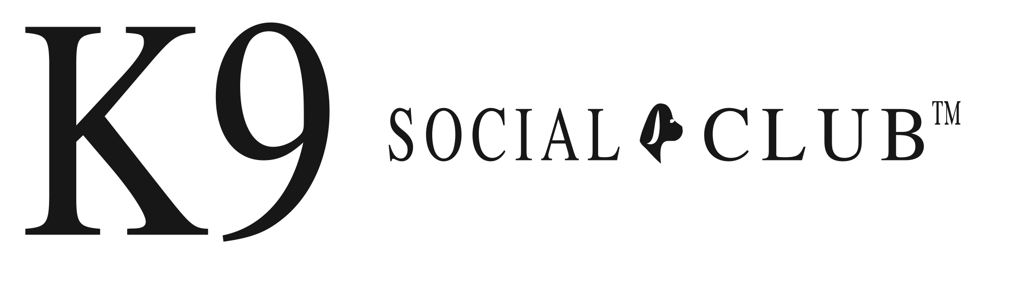 K9 Social Club trademark horizontal black logo