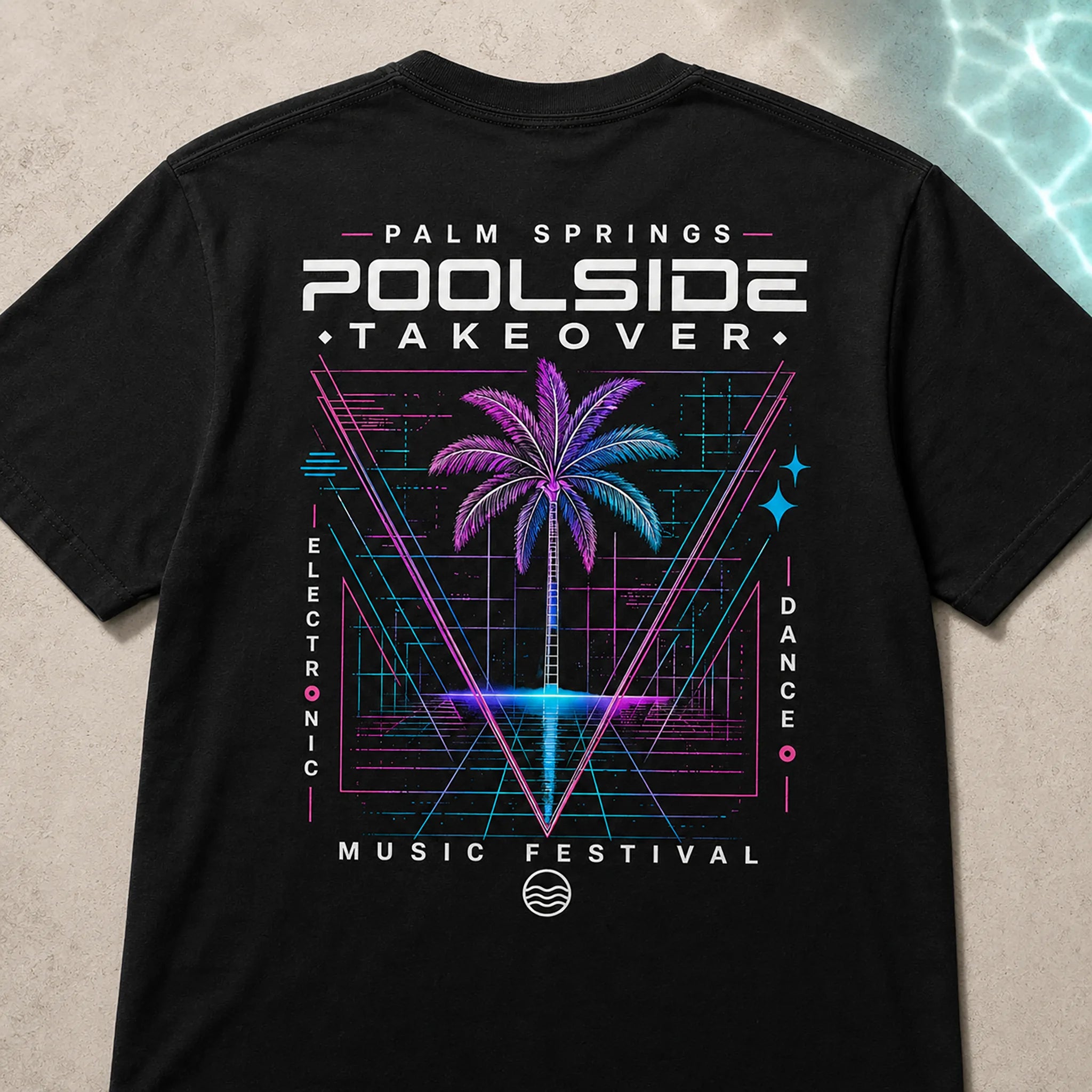 Stay Wet™ Poolside Takeover – Palm Tree V – Front & Back Tee - Image 13